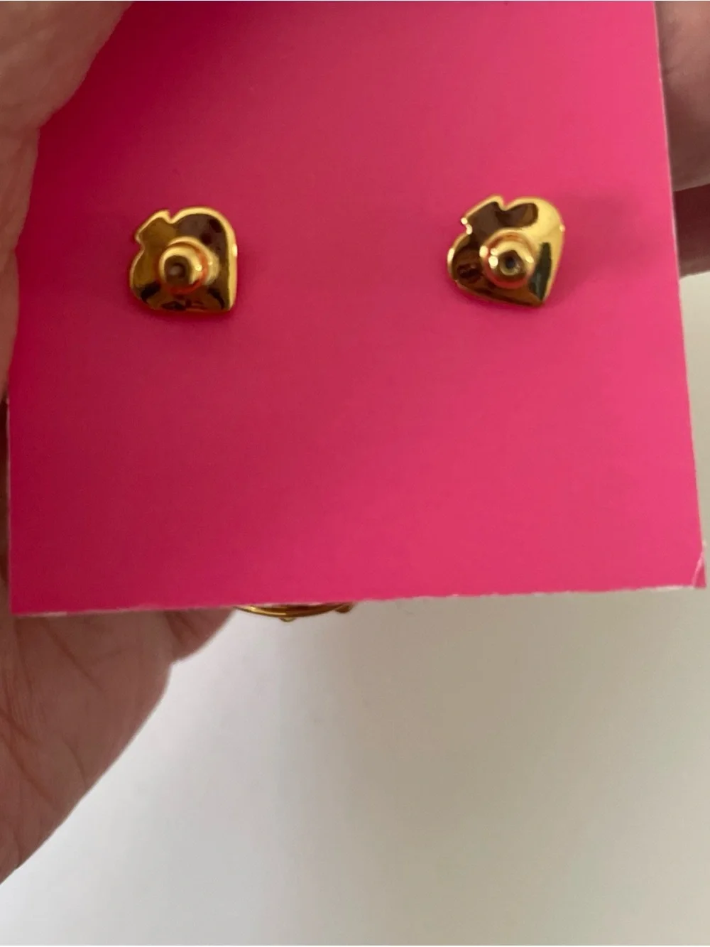 kate spade White & Gold Daisy Hoop Earrings with Bee Accents